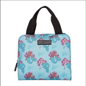 Betsey Johnson Insulated Lunch Tote Blue With Animated Mermaid New With Tag